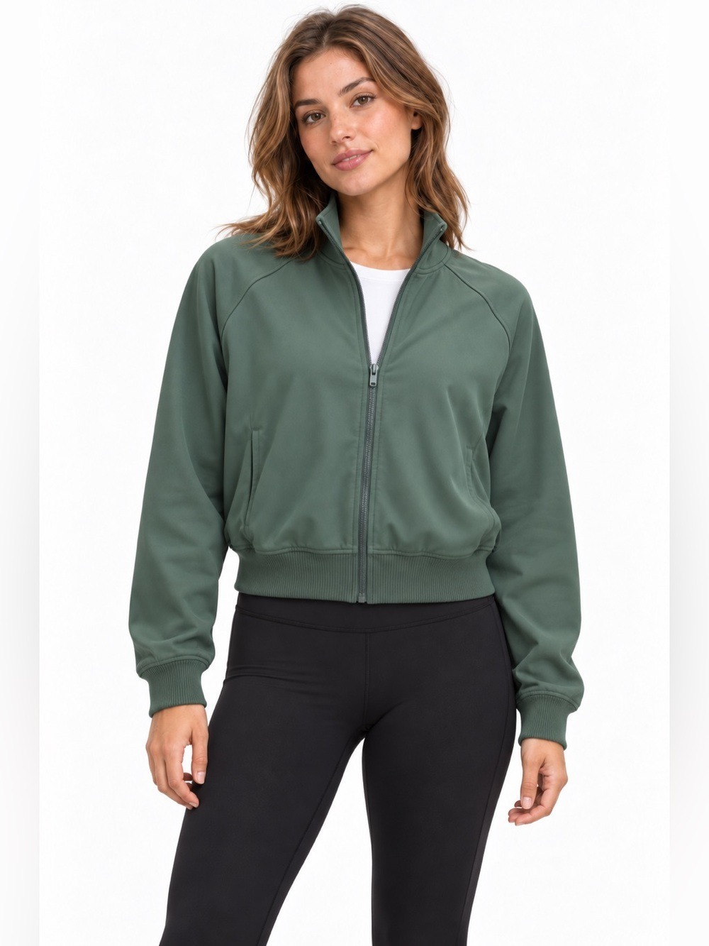 NWT Lululemon Wunder Train Track Jacket *Twill in Dark Forest Size 2
